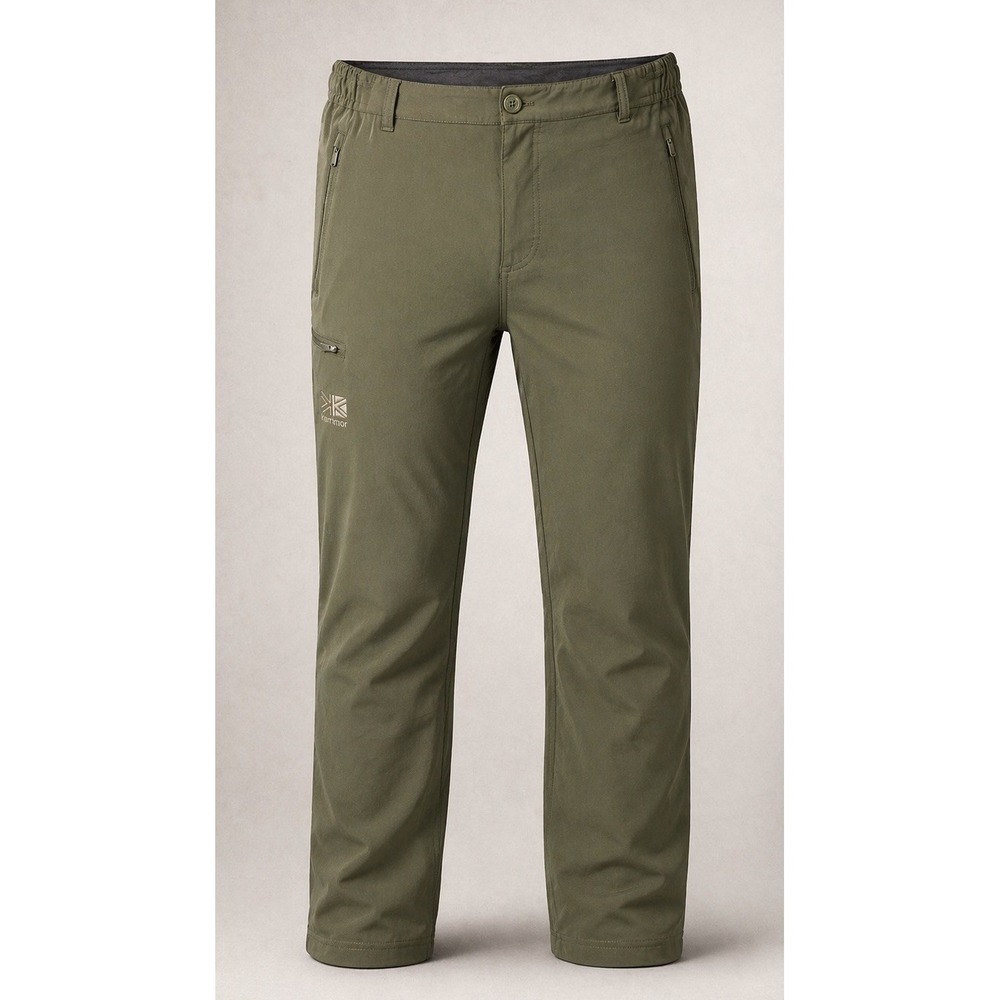 Karrimor Mens Pants 3XL Olive Stretch Hiking Travel Outdoor Zip Pocket 43x30